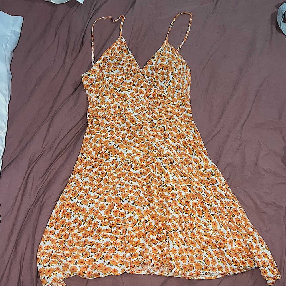 Orange flower dress